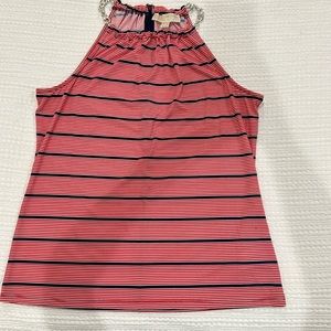 Michael Kor adorable sleeveless with chain link detail high neck